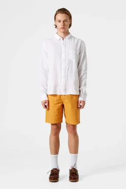 Hombre Edmmond Studios Linen Shirt Plain White