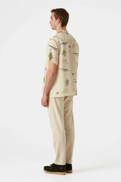 Hombre Edmmond Studios Matt Short Sleeve Plain Off White