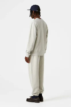 Hombre Edmmond Studios Mini Logo Pants Plain Light Grey