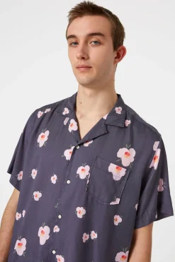 Hombre Edmmond Studios Orchid Short Sleeve Plain Navy