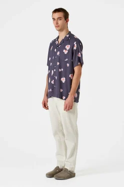 Hombre Edmmond Studios Orchid Short Sleeve Plain Navy