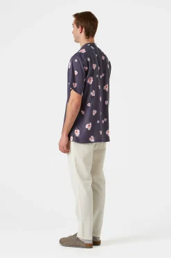 Hombre Edmmond Studios Orchid Short Sleeve Plain Navy