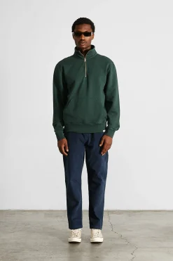 Hombre Edmmond Studios Page Zip Plain Dk Green