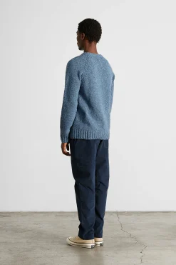 Hombre Edmmond Studios Paris Sweater Plain Steel