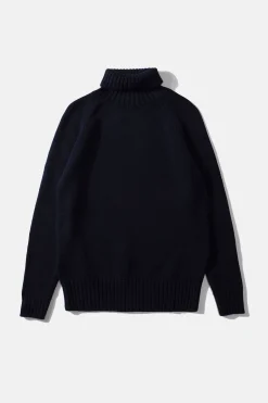 Hombre Edmmond Studios Paris Turtle Neck Plain Navy