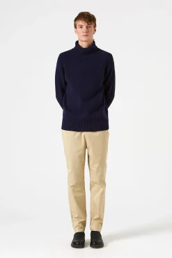 Hombre Edmmond Studios Paris Turtle Neck Plain Navy