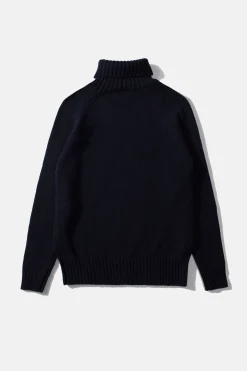 Hombre Edmmond Studios Paris Turtle Neck Plain Navy
