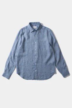 Hombre Edmmond Studios Port Shirt Plain Blue