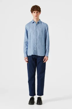 Hombre Edmmond Studios Port Shirt Plain Blue