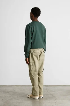 Hombre Edmmond Studios Puff Ls Plain Dk Green