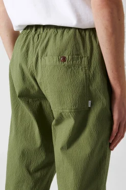 Hombre Edmmond Studios Seersucker Pants Plain Khaki