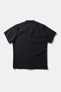 Hombre Edmmond Studios Seersucker Shirt Plain Navy