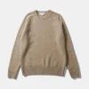 Hombre Edmmond Studios Shetland Sweater Plain Beige