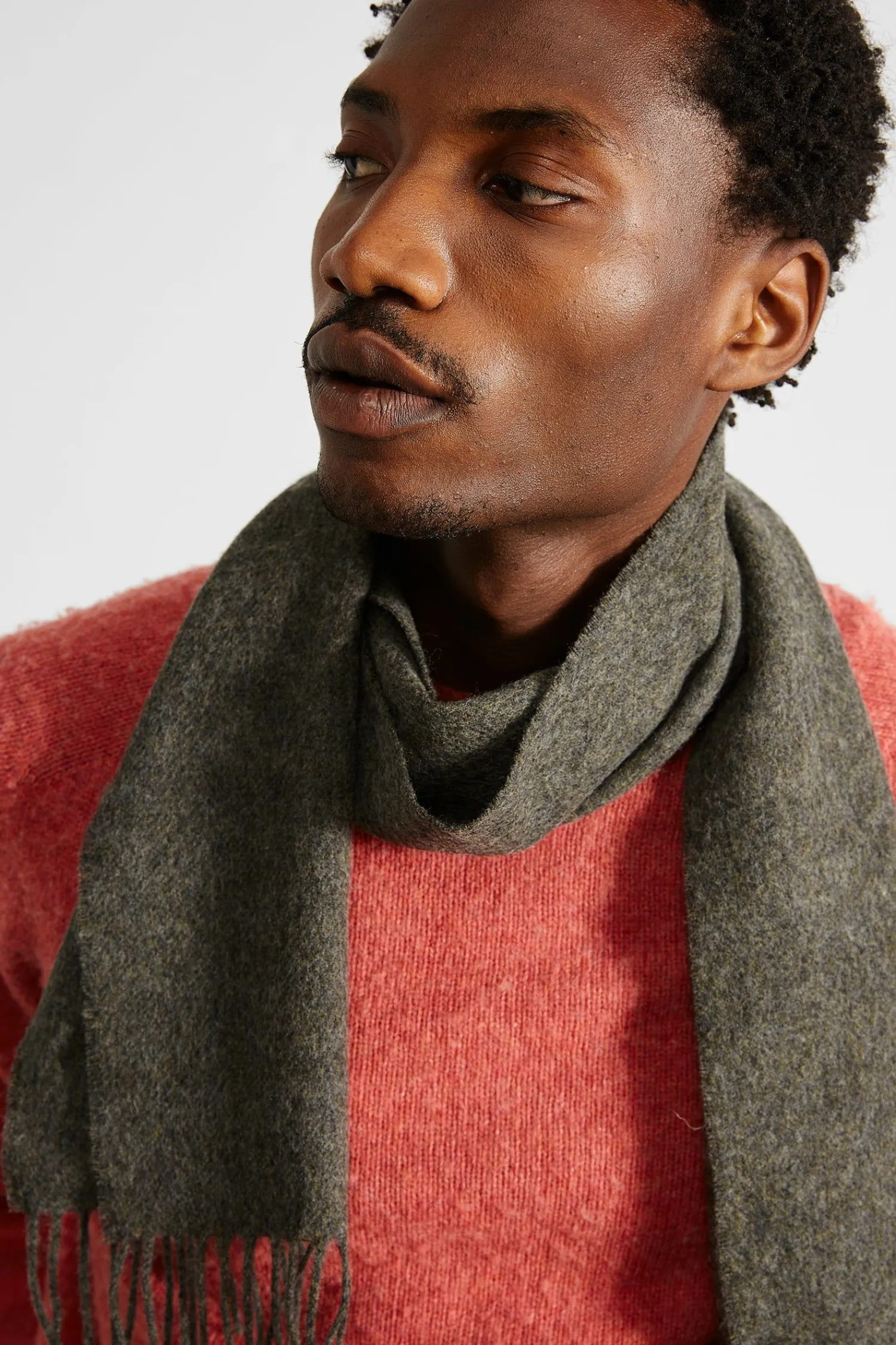 Hombre Edmmond Studios Shetland Sweater Plain Salmon