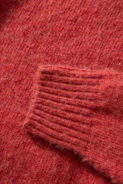 Hombre Edmmond Studios Shetland Sweater Plain Salmon