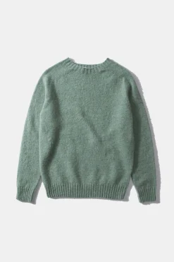 Hombre Edmmond Studios Shetland Sweater Plain Turquoise