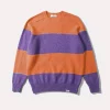 Hombre Edmmond Studios Stripes Sweater Plain Orange