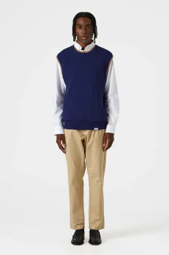 Hombre Edmmond Studios Sunset Vest Plain Navy