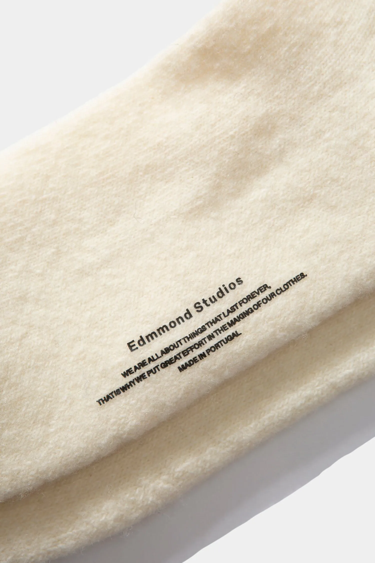 Hombre Edmmond Studios Tag Socks Plain Off White
