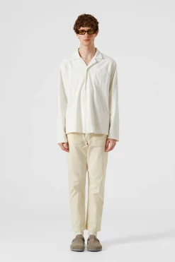 Hombre Edmmond Studios Terry Long Shirt Plain Off White