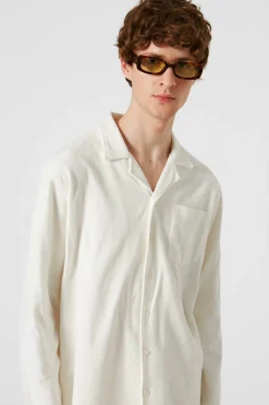 Hombre Edmmond Studios Terry Long Shirt Plain Off White