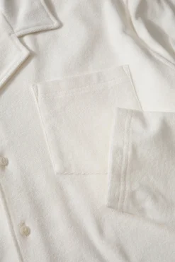 Hombre Edmmond Studios Terry Long Shirt Plain Off White