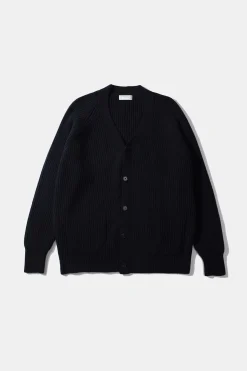 Hombre Edmmond Studios Upper Cardigan Plain Navy