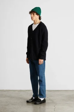 Hombre Edmmond Studios Upper Cardigan Plain Navy