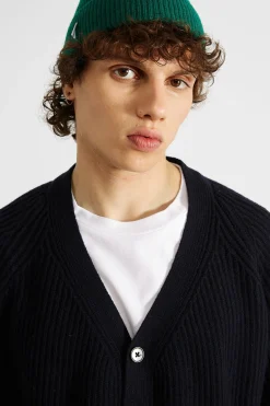 Hombre Edmmond Studios Upper Cardigan Plain Navy