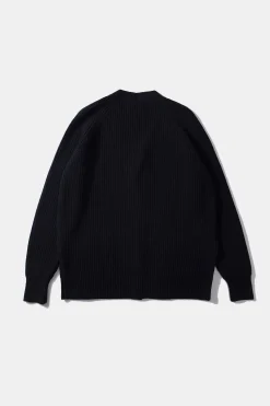 Hombre Edmmond Studios Upper Cardigan Plain Navy