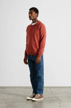 Hombre Edmmond Studios Wool Polo Plain Copper