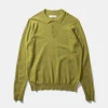 Hombre Edmmond Studios Wool Polo Plain Green