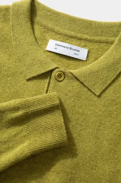 Hombre Edmmond Studios Wool Polo Plain Green